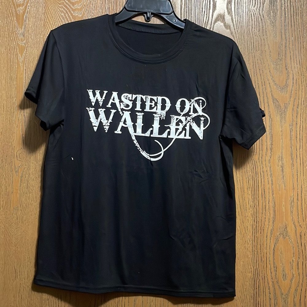 Morgan WASTED ON WALLEN graphic t-shirt Black and white concert tee